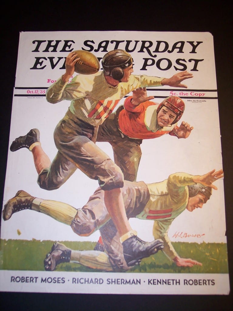 old front cover from Saturday Evening Post Football c. 1920 $75.