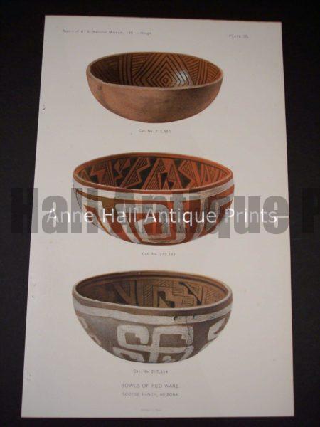 American Indian Pottery Chromolithograph from 1901 9884