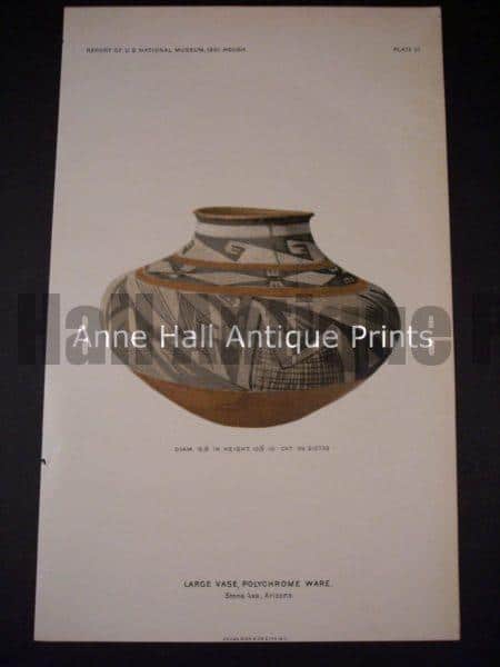 American Indian Pottery Chromolithograph from 1901.
