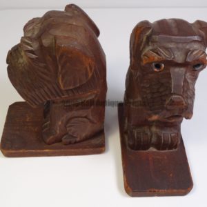 old hand carved dogs