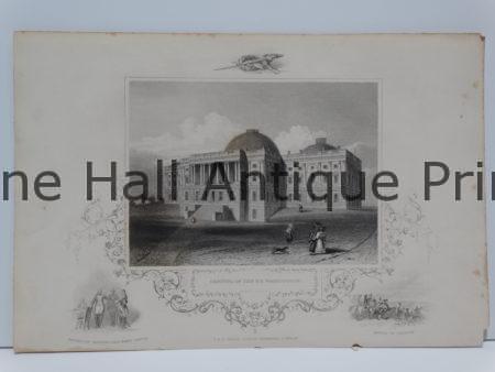 Tallis, Capitol engraving in US Washington DC.  c.1860 7 x 10 1/2"