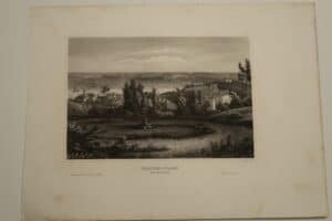 Staten Island, N.Y., New York. A highly detailed antique engraving from Meyer's Universum, c.1850.