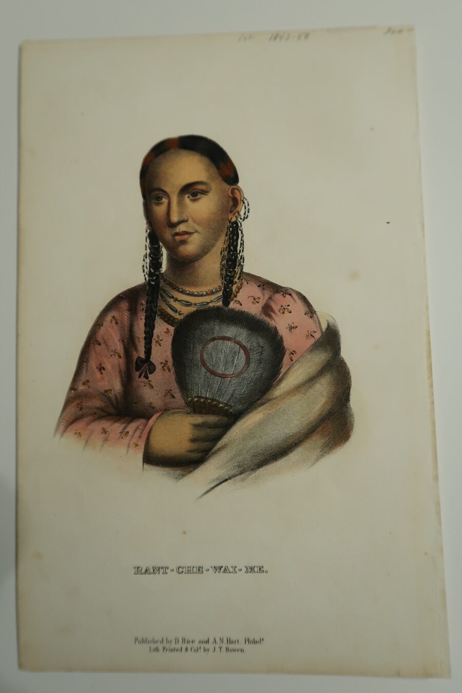 Rant-Che-Wai-Me, one of McKenney-Halls female American-Indian lithographs.