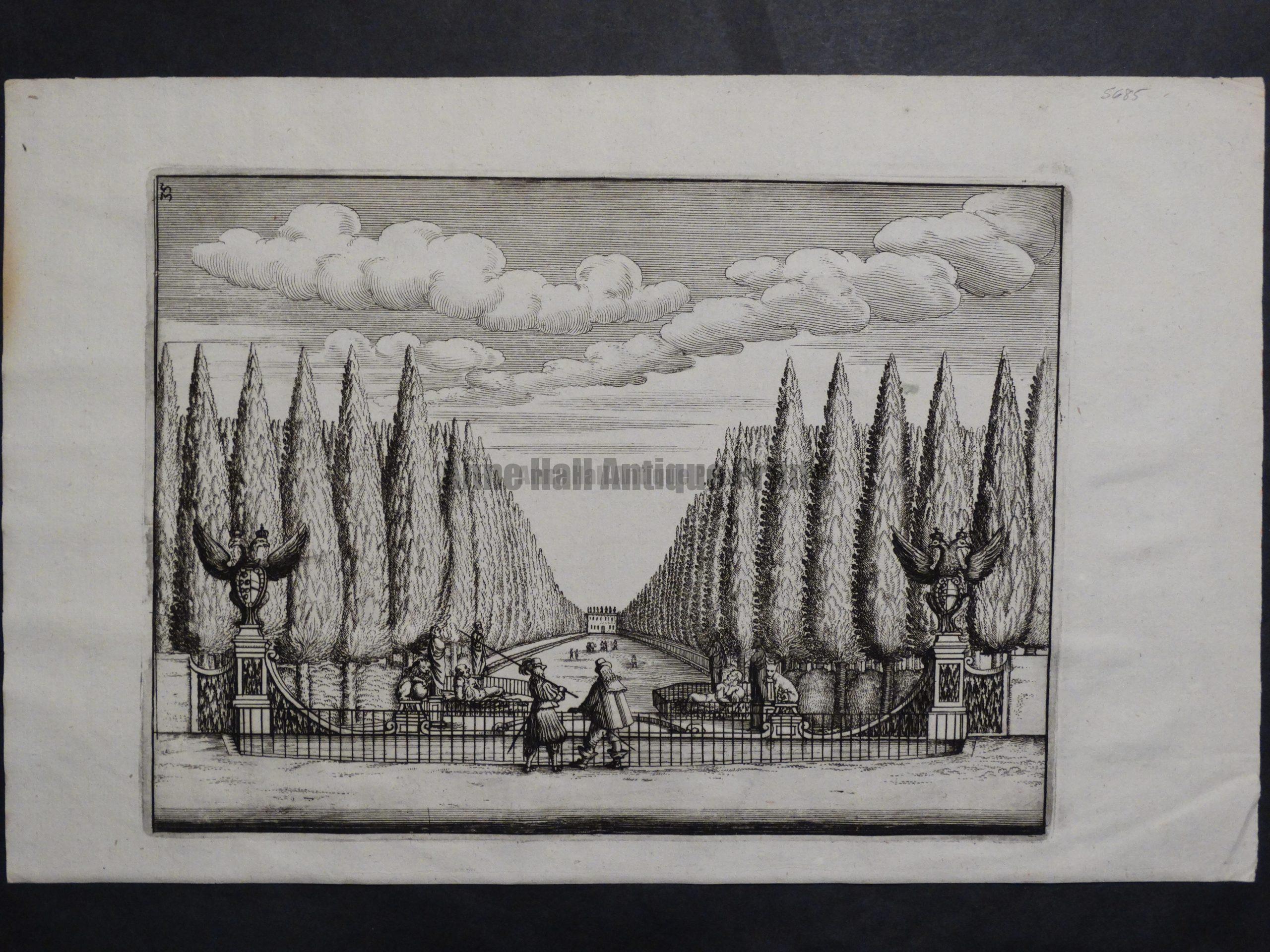 Italian Garden Print, c.1770. $75.
