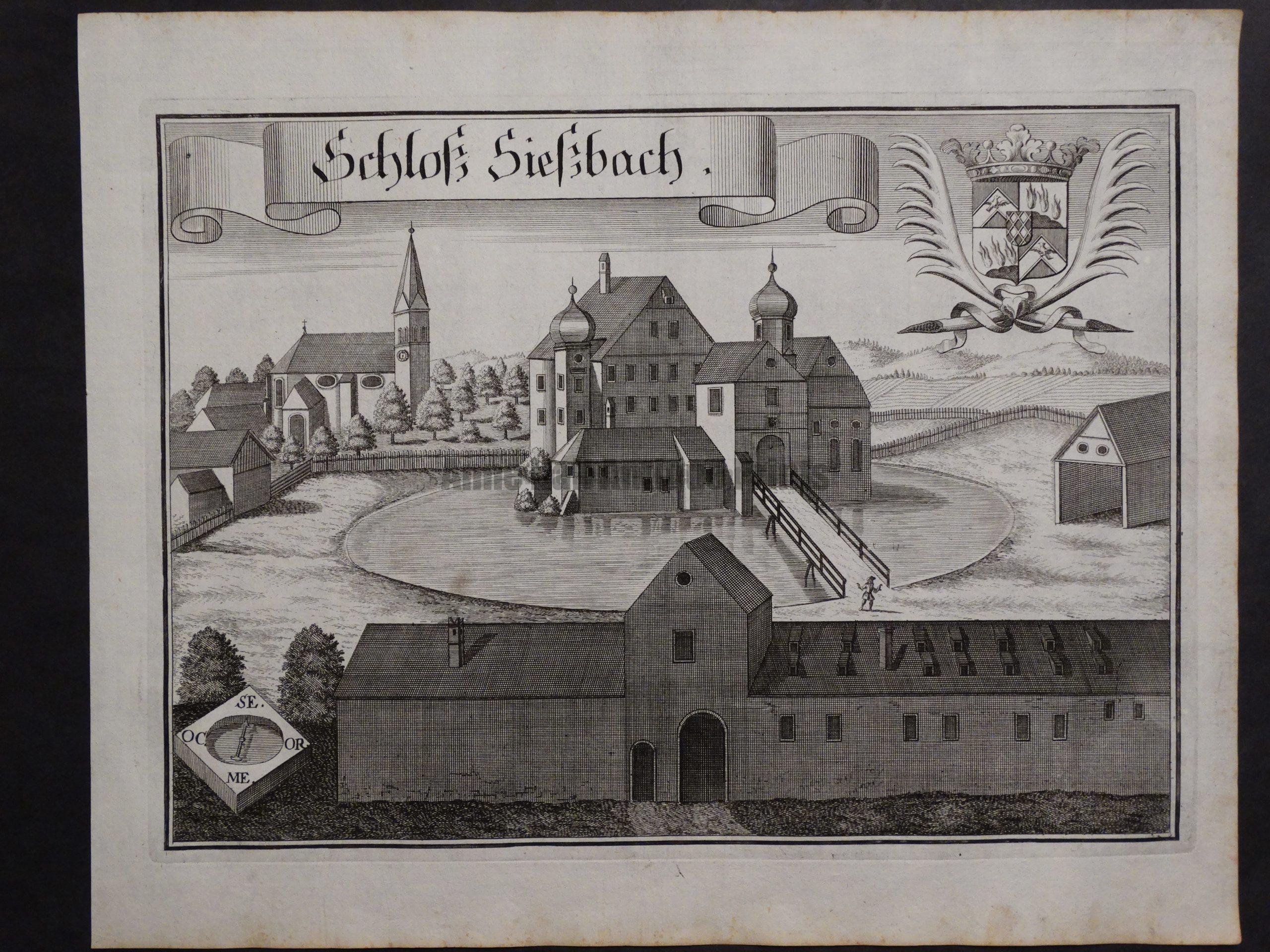 Werning Bavaria Rare Castle Engraving 1703(7). $300.