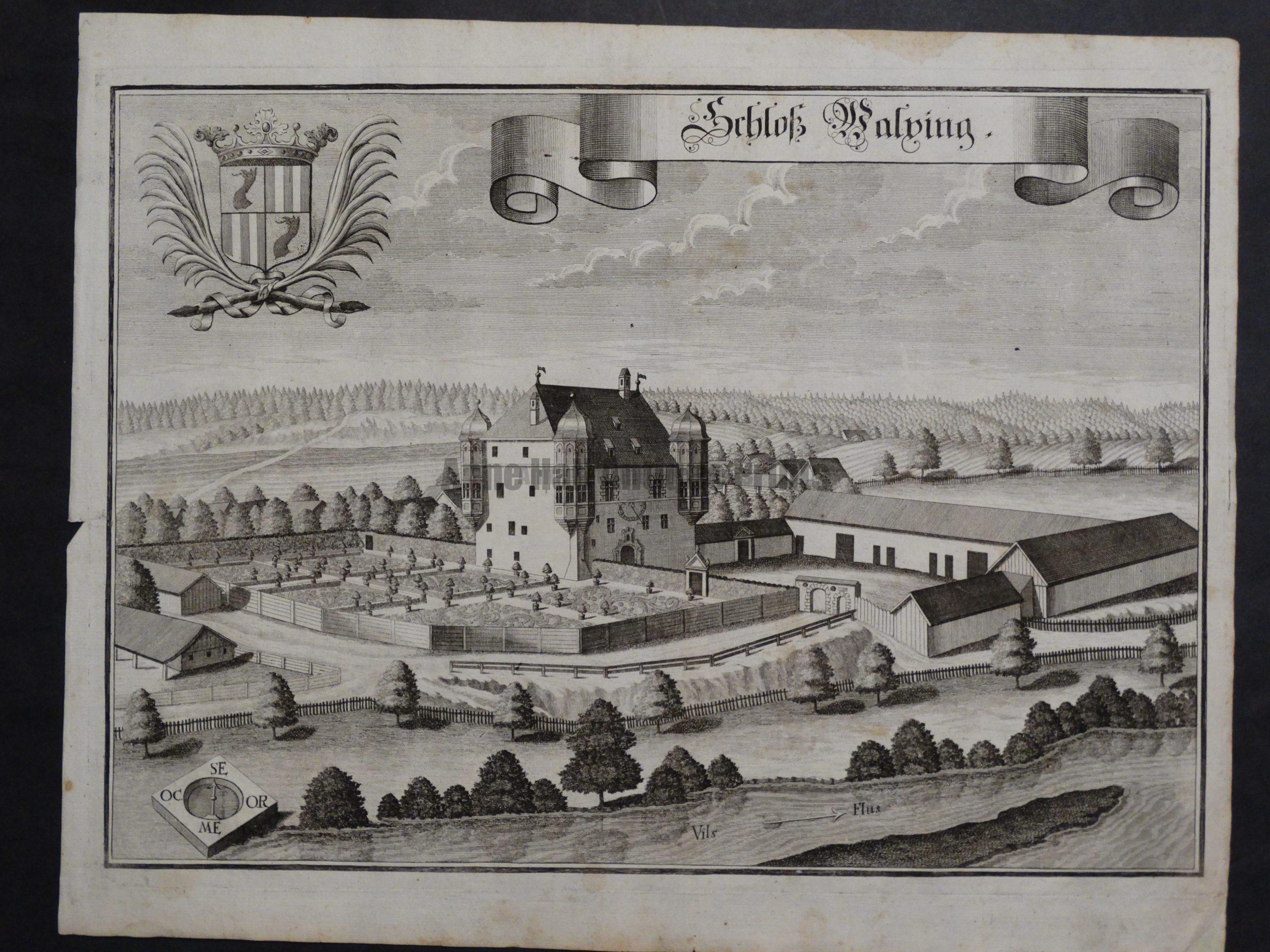 Werning Bavaria Rare Castle Engraving 1703(1)