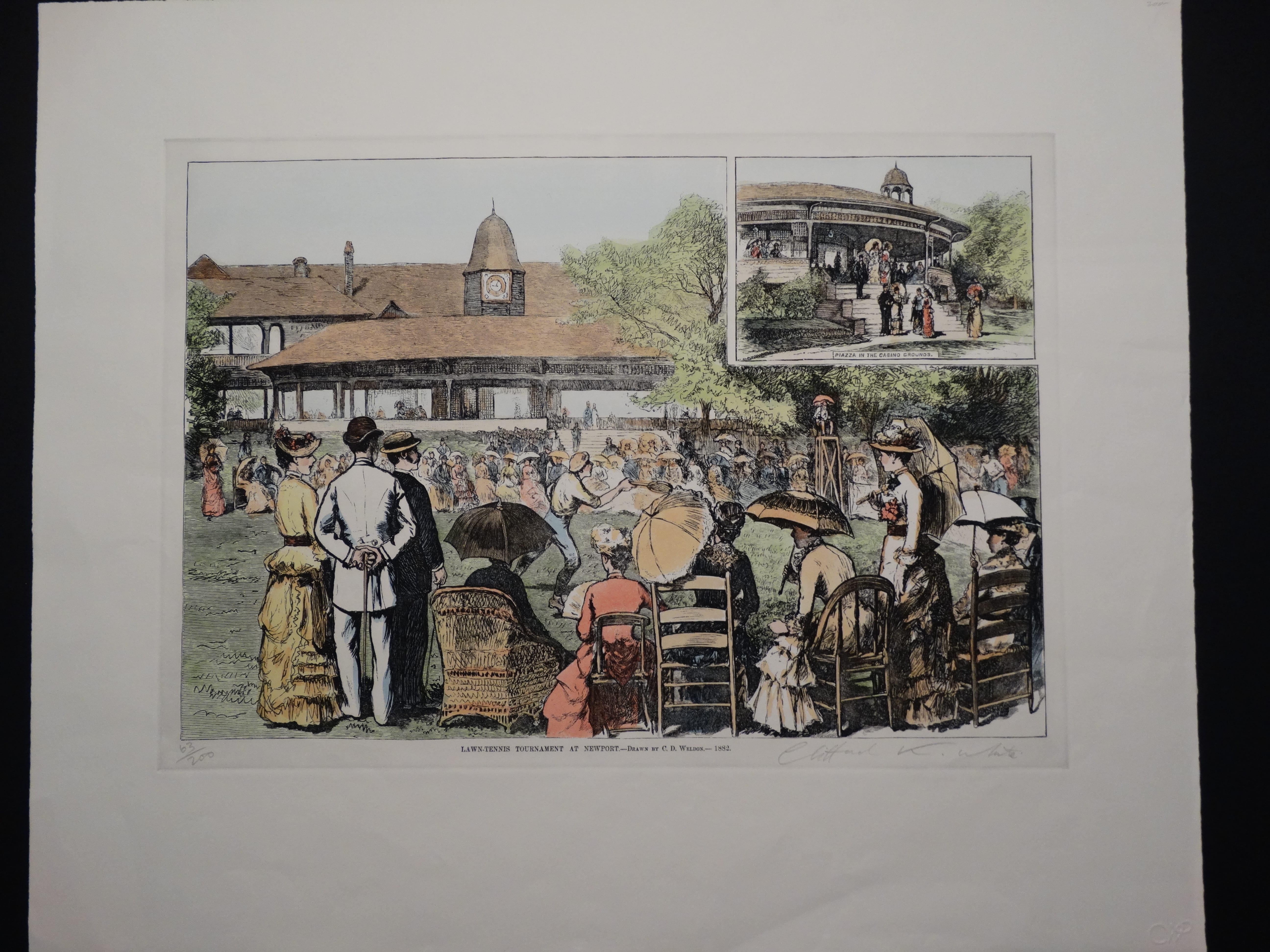 Lawn Tennis Tournament at Newport 1882 Anne Hall Antique Prints