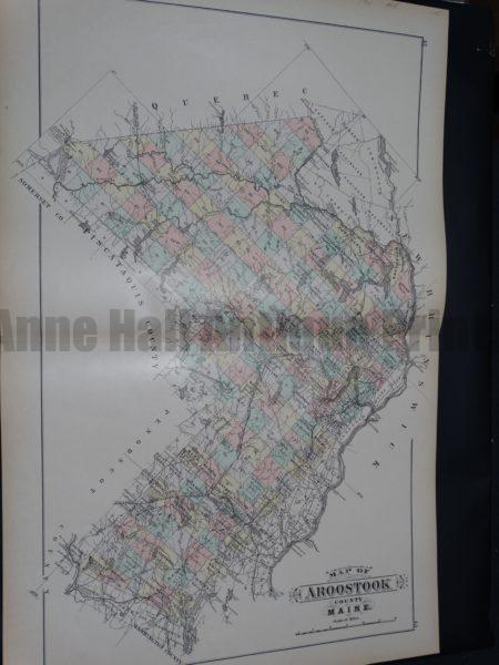 Map of Aroostook County Maine.