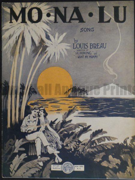 Monalu, rare music from Hawaii from 1912 with volcano in background.