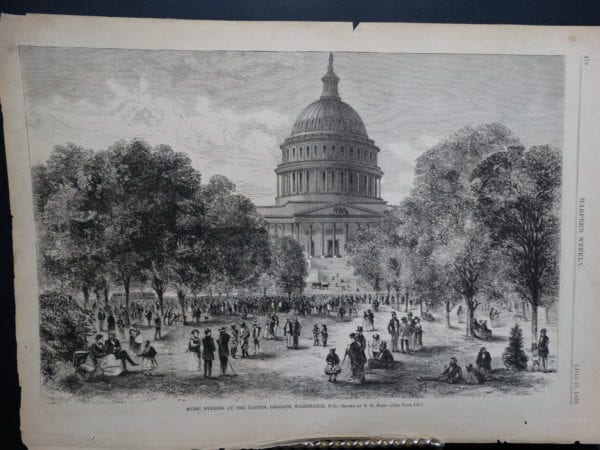 Music Evening at the Capitol Grounds. July 23, 1870. 