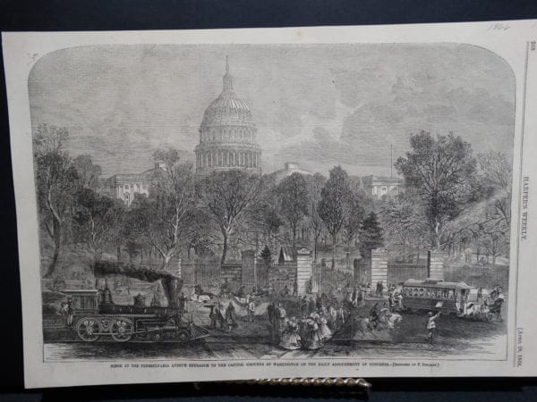 Scene at the Pennsylvania Avenue Entrance to the Capitol, April 28 1866