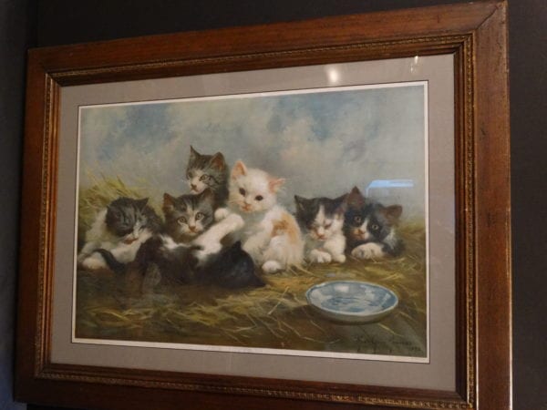 Cat Dog Antique Engravings Lithographs Anne Hall Antique Prints