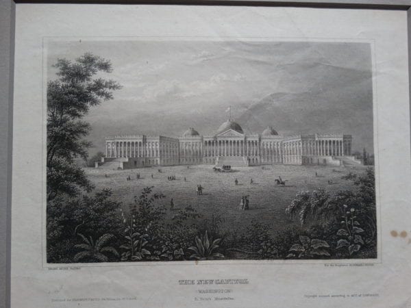 The New Capitol Washington. Circa 1855