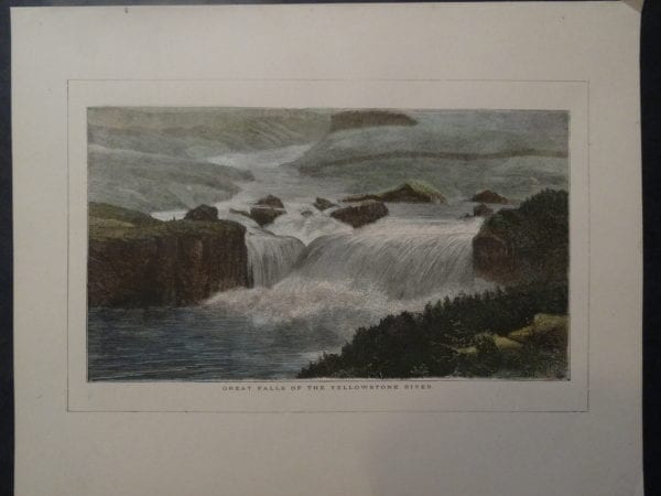 Great Falls of the Yellowstone River, 1873. $25.